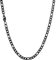 HSWYFCJY Figaro Kette Herren Schwarz kette Männer Edelstahl Kette Schmuck Halskette für Männer Geschenk 5mm, 26 Zoll