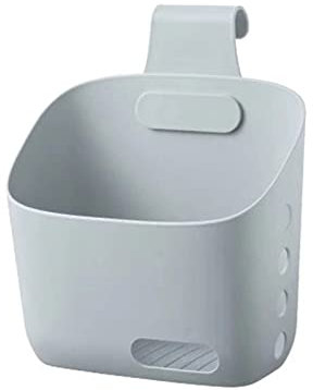 FIYSON 3 Stk Hängekorbe Organizer,Aufbewahrungskorb zum Aufhängen, Badezimmer Duschkorb zum Aufhängen mit Haken Ablaufloch, Aufbewahrungskörbe Organizer für Küche, Bad, Kleiderschrank (Grau,Groß)