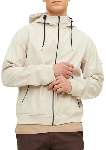 JACK & JONES Male Softshell Jacket, off white, S