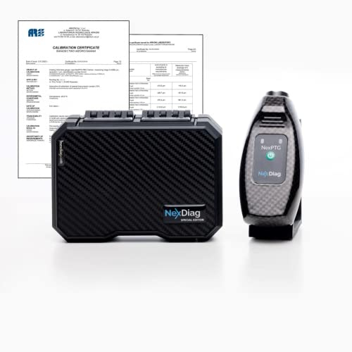 NexPTG Pro Carbon + Zertifikat Lackmessgerät Auto Lackschichtdickenmessgerät kfz Lackdickenmessgerät Schichtdickenmessgerät Lacktiefenmessgerät für Schichtdicken, kabellos, für Autolackdicken