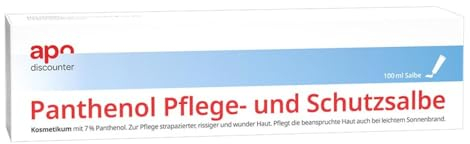 apodiscounter Panthenol Pflege- und Schutzsalbe (1x 100 ml) - Mit Panthenol & Vitamin E - Panthenol Salbe für empfindliche, rissige & greizte Haut - Wundheilung