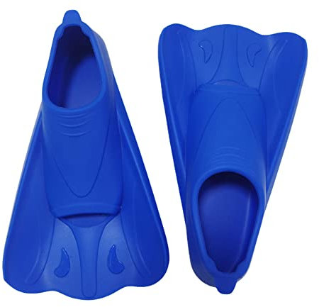 ENEN Schwimmflossen, Schnorchelflossen kurz Verstellbare Flossen für Kinder und Erwachsene zum Schnorcheln, Schwimmen (XXXS (24-26 Meter),blau)