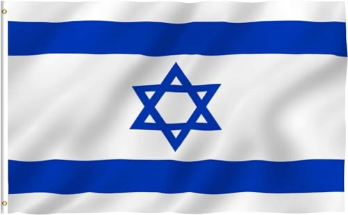Bandera nacional de Israel de doble cara, 3 x 5 pies para exterior, bandera de Israel grande para patio, apoyo a la oración por la amistad de Israel, casa de campo de EE. UU., decoración judía al ai