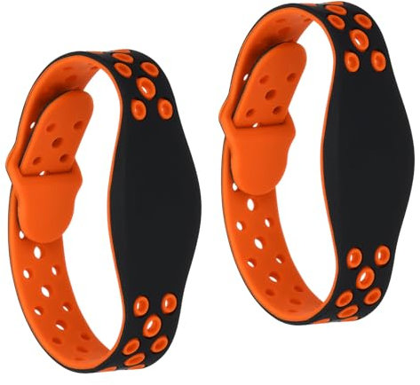 PATIKIL RFID Silikon Armbänder 2 Pack 13.56MHZ Smart IC Karte Armband Wasserdicht Ausweis Armbänder Tür Zugang Kontrolle für Schwimmbad Badezentrum Orange