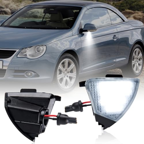OZ-LAMPE LED Umfeldbeleuchtung Spiegel für VW EOS GOLF 5 Variant GOLF 6 PLUS Jetta Passat 3C Sharan1. Spiegel Umgebungslicht, 2 Stück, Canbus Fehlerfre