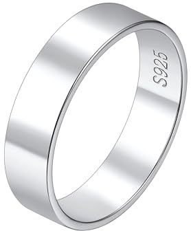 Suplight Anello Donna e Uomo in Argento Sterling 925 3/5mm Anello Semplice Personalizzabile Incisione Anello Matrimonio Anello Fidanzamento Coppia Misura 7-27 Confezione Regalo