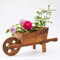 Macetero de para Carro, Macetero de Jardín con Ruedas de Carro, Carrito de Flores para Patio, Jardín, Balcón, Macetero Decorativo para Patio(#1)