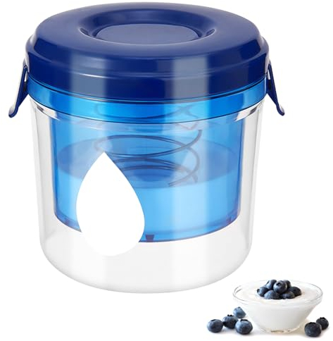 WANDGU Wiederverwendbar Griechisches Joghurtsieb: Griechisches Joghurtsieb mit Deckel, Waschbar Küchenzubehör mit Feinem Mesh für Griechisches Joghurt, Saft, Tee Machen