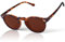 AUYAO Sonnenbrille Herren, Retro UV 400 Unisex Sportbrille Sunglasse, Runden HD-Schützende Polarisierte Sonnenbrille für Autofahren, Outdoor Sportarten und Geschäftsreisen(C4-Milchteefarb Linse)