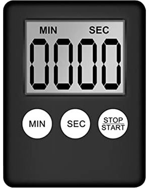 Temporizador de cocina, reloj de cocina, temporizador digital portátil, temporizador magnético de cocina con pantalla LED grande, alarma fuerte y función de memoria para el hogar, oficina, estudio