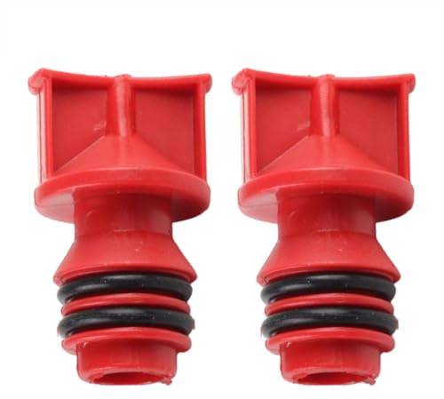 Reniflard de compresseur d'air, bouchons d'huile de compresseur d'air,Bouchon de Port d'huile de buse respiratoire de remplacement, 2 pièces - Rouge, léger, offre une protection aux