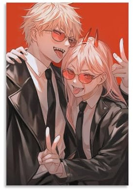 Chainsaw Man Anime Poster (32) Painting On Canvas Wall Art Poster Scroll Picture Print Walls Decor Home Posters 08x12inch(20x30cm)
