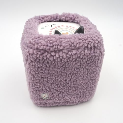 Milaboo® hochwertiger Teddybezug für Toniebox 1 und 2 – Handgefertigt in Deutschland, mit weichem Teddystoff, Schutzhülle und kinderleichte Handhabung (lila)