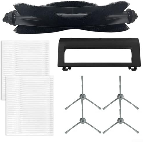 Zubehör-Set für Eufy RoboVac L50 L50 SES L60 für Hybrid, Staubsauger-Ersatzteile mit Seitenbürstenfilter und Schwammrollbürstenschutz
