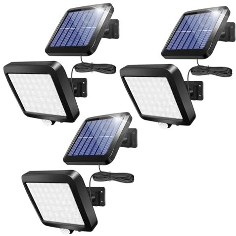 Oladfiop 3X Lampada da Parete Un Energia Solare Luce con Sensore di Movimento per Esterni 56 LED Luce Notturna di Sicurezza per Recinzione del del del Garage del Giardino