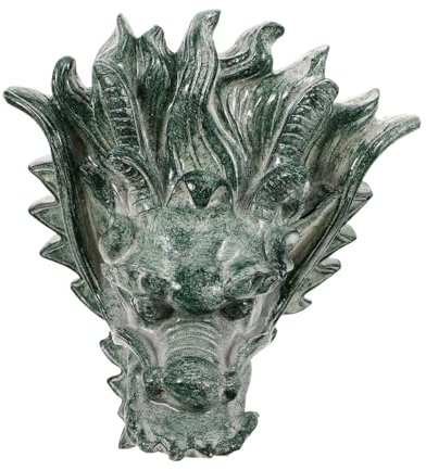 GARVALON Fuente De Pared Cabeza De Dragón para Jardín Fuente De Agua para Villa para Exteriores y Patio