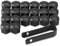 WTIXCRQ Radbolzen Radschraube Kompatibel Mit Peugeot 208 308 508 3008 5008 Auto-Radmutternkappen Radschrauben Radschrauben Radmuttern 20 Stück(Black)