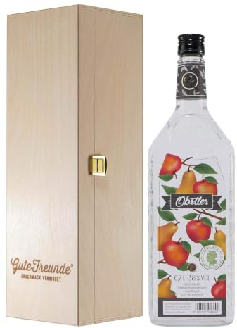 Renchtäler Obstler mit Geschenk-Holzkiste