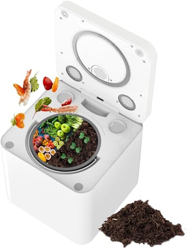 XCSCUK Compost Bin Kitchen,3.3L Smart Waste Kitchen Composter, Smart LED Screen Food Waste Cycler,for Home