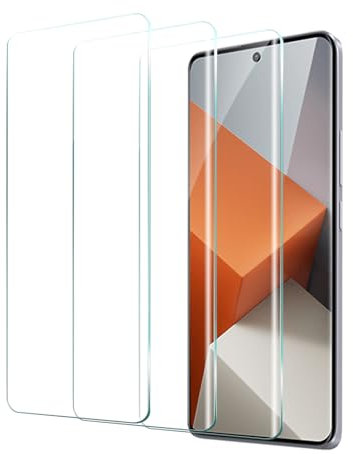 CYYAGE 3 Piezas Cristal Templado Protector Pantalla para Xiaomi Redmi Note 13 Pro Plus/Redmi Note13 Pro+, Vidrio Templado Pelicula Dureza 9H, HD Transparente, Antiarañazos, Sin Burbujas ﻿