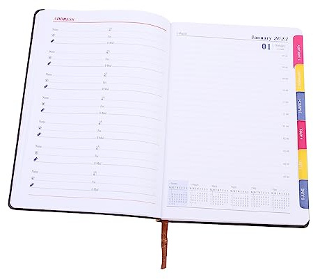 SHINEOFI Moderner Terminplaner Tagesplaner in Orange aus Papier Einfacher Planbuch für Tagesplanung und Jahreskalender Buch zur Organisation Beim Abschlussfest