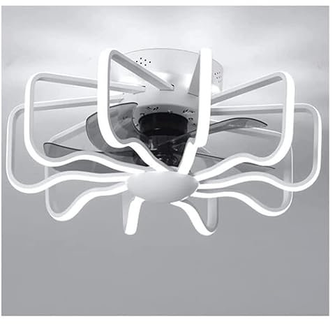Moderno Creativo Ventilador de Techo Ventilador De Techo Enjaulado De 22,8 Pulgadas Con Control Remoto De Luces, Ventilador De Techo Sin Aspas De Granja Con Luz, Ventilador De Dormitorio Pequeño Moder