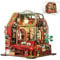 UINOFER Invernadero de madera en miniatura, casa de jardín en miniatura con muebles, kit creativo para adultos, maquetas para adultos y niños (The Book House)