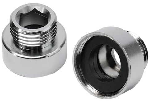 MEXEWORD Adattatore for Tubo Flessibile Doccia da 2 Pezzi, da 3/4 (25 mm) Femmina a 1/2 (20 mm) Maschio, Riduttore Cromato for Rubinetto del Bagno