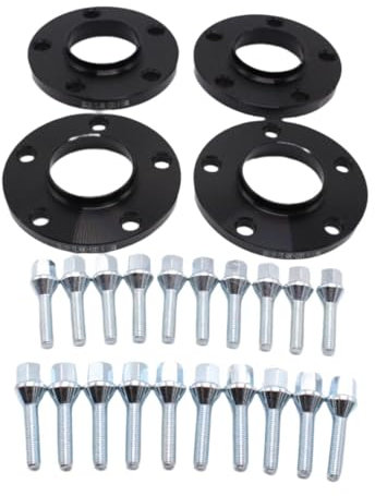 Oshhni 4 Distanziali per Ruote Da 5x120 Mm, con 20 Bulloni per Auto