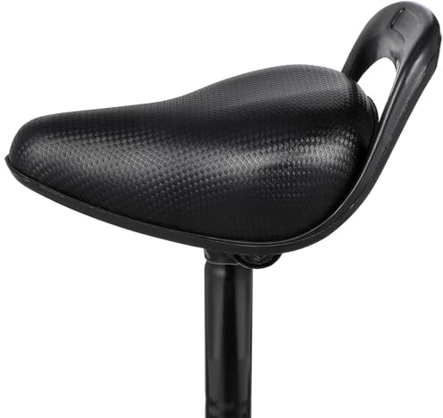Kinderfahrradsattel Schwarz für Mountainbike und Rennrad | Bike Seat aus Kunstleder und Eisen, Leicht zu Montieren, Bequem und Pflegeleicht