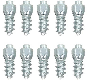 Tbest 500 Stück Autoreifen-Stollen, Schrauben, Schneereifen-Stollen, Spikes, Radreifen, Schneeketten, Stollen für Auto- und Motorradreifen, Winter, Universell, Silber, Stahllegierung,