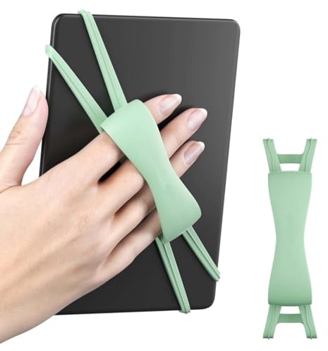 HAMKU Cinturino di Sicurezza per 6-8 Kindle eReaders Fire Tablet - Kobo/Voyaga/Lenovo/Sony Kindle E-Book Tablet,Silicone antiscivolo, Menta Verde