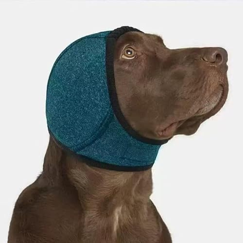 OCSOSO Hundebad-Ohrenschützer – wasserdichte Schwimm-Ohrenschutzhaube mit Geräuschreduzierung, Atmungsaktiver & Verstellbarer Hundeohrenschutz gegen Schmutz, Insekten(Teal M)
