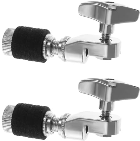 Milisten 2 Teiliges Set Drum Equipment Clutch Beckenständer Hardware Hi Hat Clutch Drumständer Rock Drummer Beckensicherungskupplung Rock Hardware Universal Hi Hat