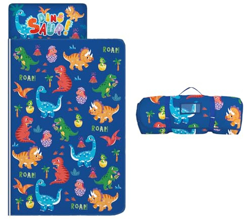 decalsweet Schlafsack Kinder, Faltbare Kinderschlafsack 150×60cm | mit Reißverschluss und Decke,Schlafsack mit Kissen Abnehmbar,Leicht Reinigen,Outdoor Indoor Camping,für Mädchen Jungen