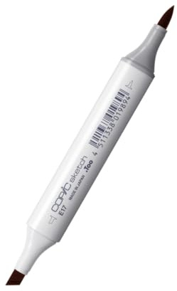 Copic Sketch Coloured Marker Pen - (E-17) Reddish Brass, For Art & Crafts, Colouring, Graphics, Highlighter, Design, Anime, Professional & Beginners, Art Supplies & Colouring Books