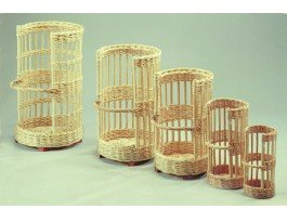 Panera de Mimbre Vertical. Diámetro total: 40 cm