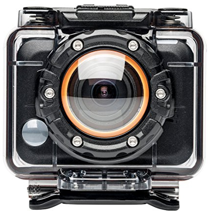 MEDION LIFE S47018 Actionkamera, Wasserdicht bis zu 60 Meter Wassertiefe (IPX8), 1080p Full HD Videoaufnahme, 5 Megapixel Fotos, Schwarz