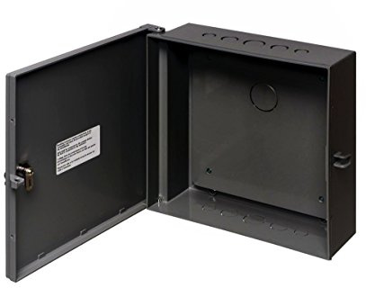 Arlington Industries EB1212BPBL-1 Electronic Equipment Enclosure Box with Backplate (Pack of 1), 12 x 12 x 4, Black