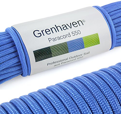Grenhaven Paracord 550 Seil 31m, Nylon, 4mm, Typ 3, 7 Stränge, Fallschirmschnur Universell Survival-Seil, Camping Schnur, 250 kg Bruchlast, Beträgtt aus reißfestem Parachute Cord“ Nicht ZUM Klettern!