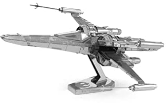 Fascinations MMS269 - Metal Earth 502665 - Star Wars EP 7 Poe Dameron's X-Wing Fighter™, lasergeschnittener 3D-Konstruktionsbausatz, 2 Metallplatinen, ab 14 Jahren