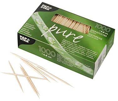 1000 Palillos, madera pure redondo 6,8 cm