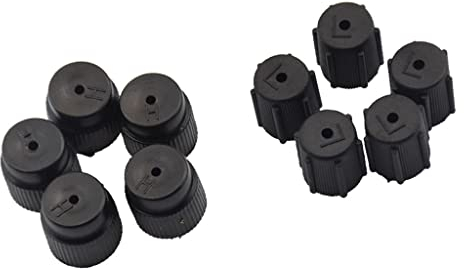 MagiDeal A/C Auto Klimaanlage Adapter Schnellkupplung Kappen Satz- 5pcs Hochdruck 16mm+5pcs Niederdruck 13mm