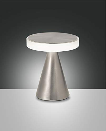 Fabas Luce LED-Tischleuchte nickel-sat. 3386-34-178
