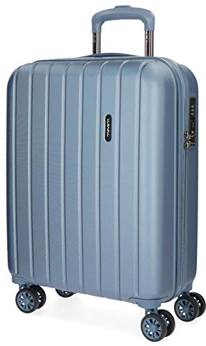 Movom Wood Kabinenkoffer Blau 40x55x20 cms Hartschalen ABS TSA-Schloss 38L 2,9Kgs 4 Doppelräder Handgepäck