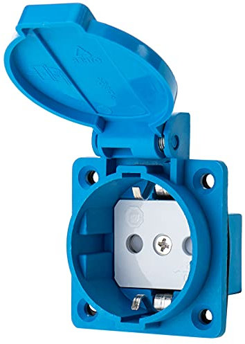 BeMatik - Prise industrielle Schuko femelle 2P+T 16A 250V IP44 IEC-60309 pour intégration