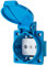 BeMatik - Prise industrielle Schuko femelle 2P+T 16A 250V IP44 IEC-60309 pour intégration