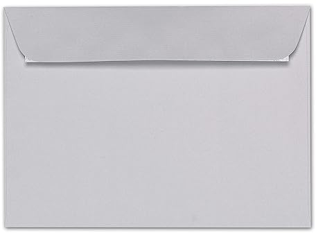 ARTOZ 25x Briefumschläge DIN C5 Grau (Lichtgrau) - 229 x 162 mm Kuvert ohne Fenster - Umschläge selbstklebend haftklebend - Serie Artoz 1001
