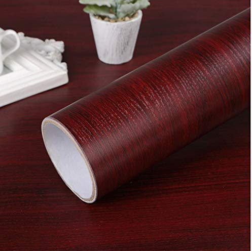 WADDLLCOR Decorative Walnut Wood Contact Paper Self Adhesive Shelf Paper Adhesive Vinyl Wood Film for Cabinet Drawer Furniture Table Door Sticker 16 x 78.7