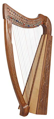Roosebeck Heather Harp w/Full Chelby Levers - Vine Engraved